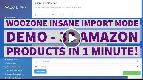 Woozone (WZone) Insane Import Mode Demo - 33 Products in 1 Minute